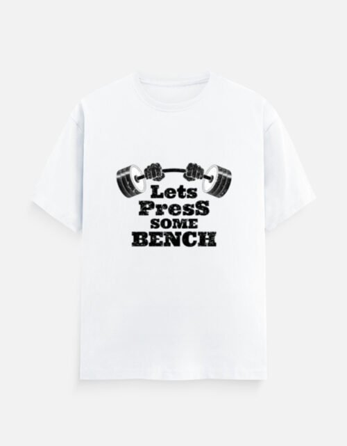 Let’s Press Some Bench Gym Graphic Unisex Crew T-Shirt
